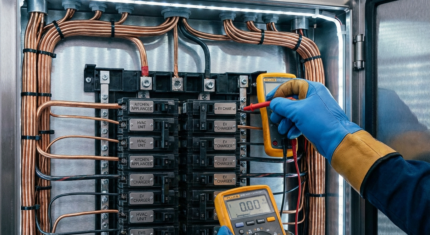 Electrical service panel upgrade and inspection